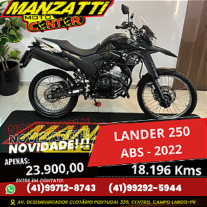 Moto Yamaha XTZ 250 Lander ABS Preta 2022