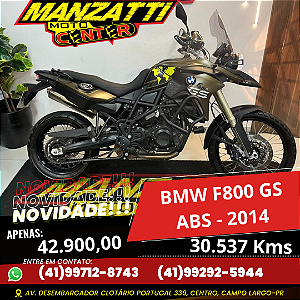 Moto BMW F800 GS ABS Marrom 2014