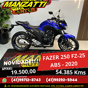 Moto Yamaha Fazer 250cc FZ25 ABS Azul 2020