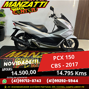 Moto Honda PCX 150 Prata 2017