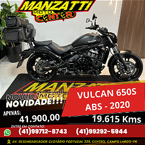 Moto Kawasaki Vulcan 650 S ABS Preta 2020