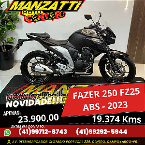 Moto Yamaha Fazer 250cc FZ25 ABS Preta 2023