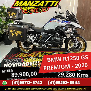 Moto BMW R1250 GS Premium HP Branca 2020 - EQUIPADA