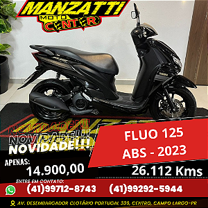 Moto Yamaha Fluo 125cc ABS Preta 2023