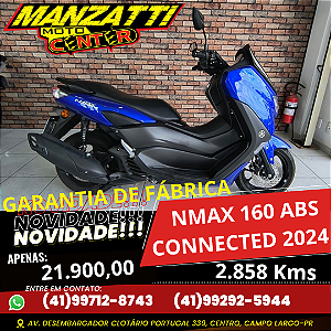 Moto Yamaha NMAX 160 ABS Connected Azul 2024 - Garantia de Fábrica