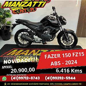 Moto Yamaha Fazer FZ15 ABS 150cc Preta 2024