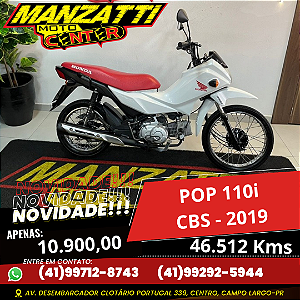 Moto Honda POP 110i CBS Branca 2019