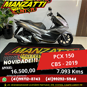 Moto Honda PCX 150 CBS Prata 2019