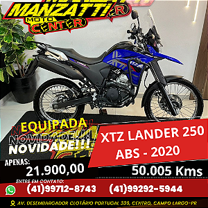 Moto Yamaha XTZ 250 Lander ABS Azul 2020 - Equipada