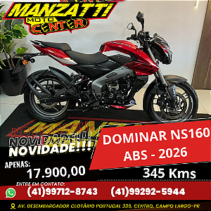 Moto Bajaj Dominar NS160 ABS Vermelha 2026