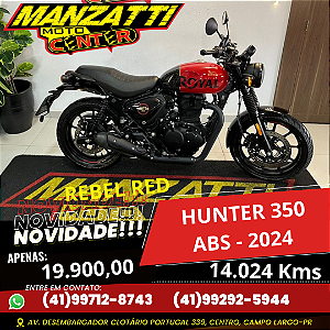 Moto Royal Enfield Hunter Rebel Red 350 ABS Vermelha 2024