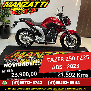 Moto Yamaha Fazer 250cc FZ25 ABS Vermelha 2023