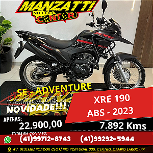 Moto Honda XRE 190 SE - Adventure ABS Cinza 2023