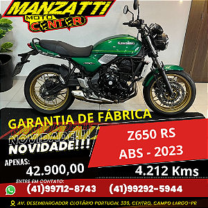 Moto Kawasaki Z650 RS Edition ABS Verde 2023 - Garantia de Fábrica
