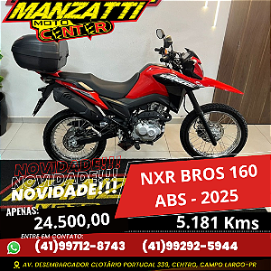 Moto Honda NXR Bros 160 ABS Vermelha 2025