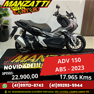 Moto Honda ADV 150 ABS Prata 2023