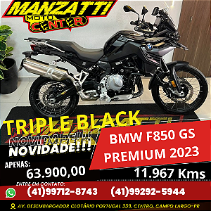 Moto BMW F850GS Premium ABS Preta Triple Black 2023