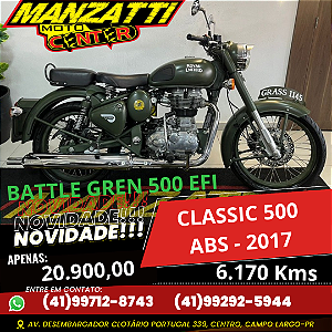 Moto Royal Enfield Classic Battle Green 500 EFI ABS Verde 2018