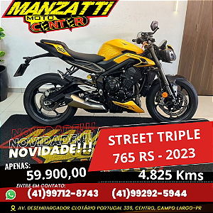 Moto Triumph Street Triple 765 RS ABS Amarela 2023