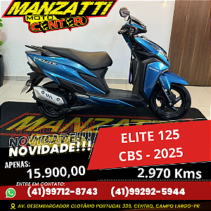 Moto Honda Elite 125 CBS Azul 2025