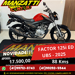 Moto Yamaha YBR Factor 125i ED Vermelha 2025
