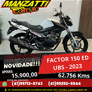 Moto Yamaha Factor 150 ED UBS Branca 2023