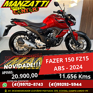 Moto Yamaha Fazer FZ15 ABS 150cc Vermelha 2024