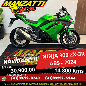 Moto Kawasaki Ninja 300 ZX-3R Verde 2024