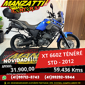 Moto Yamaha XT 660Z Ténéré Azul 2012 - REPASSE