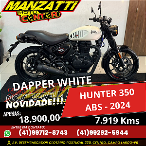 Moto Royal Enfield Hunter Dapper White 350 ABS Branca 2024