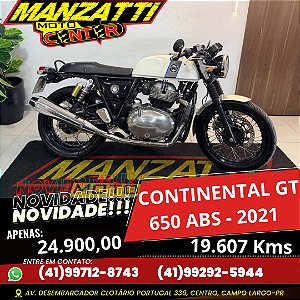 Moto Royal Enfield Continental GT 650 ABS Branca 2021 - Equipada