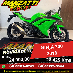 Moto Kawasaki Ninja 300 Verde 2018