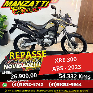 Moto Honda XRE 300 ABS Cinza 2023 - REPASSE