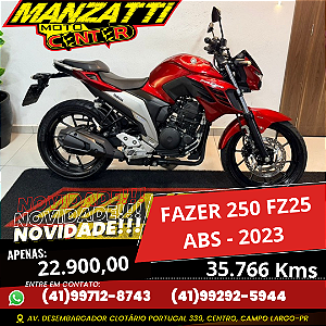 Moto Yamaha Fazer 250cc FZ25 ABS Vermelha 2023