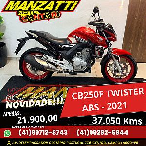 Moto Honda CB250F Twister ABS Vermelha 2021
