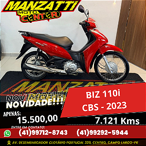 Moto Honda Biz 110i Vermelha CBS 2023