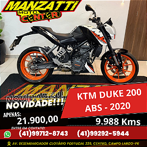 Moto KTM Duke 200 Branca 2020