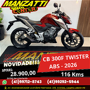 Moto Honda CB300F Twister ABS Vermelha 2026