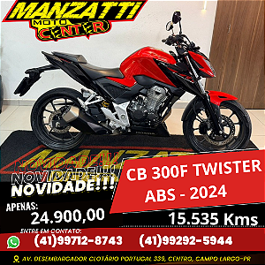 Moto Honda CB300F Twister ABS Vermelha 2024