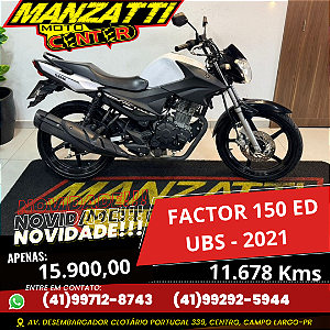 Moto Yamaha Factor 150 UBS Branca 2021