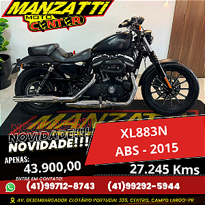 Moto Harley Davidson XL883N Preta 2015