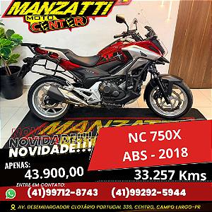 Moto Honda NC 750X ABS Vermelha 2018