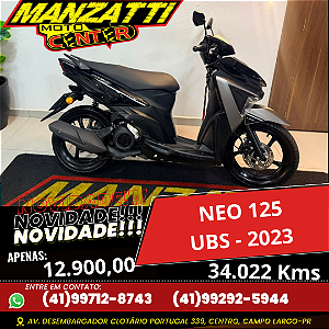 Moto Yamaha Neo 125 UBS Cinza 2023