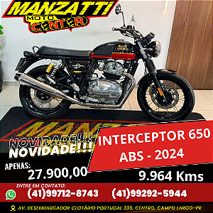 Moto Royal Enfield Interceptor 650 ABS Preta 2024
