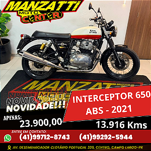 Moto Royal Enfield Interceptor 650 ABS Branca 2021