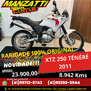 Moto Yamaha XTZ Ténéré 250cc Branca 2011 - RARIDADE
