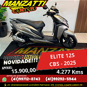 Moto Honda Elite 125 CBS Prata 2025