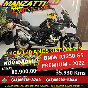 Moto BMW R1250 GS Premium 40 Anos 2022 Preta