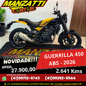 Moto Royal Enfield Guerrilla 450cc ABS Amarela 2026