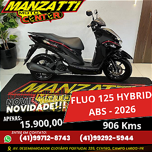 Moto Yamaha Fluo 125cc Hybrid ABS Preta 2026